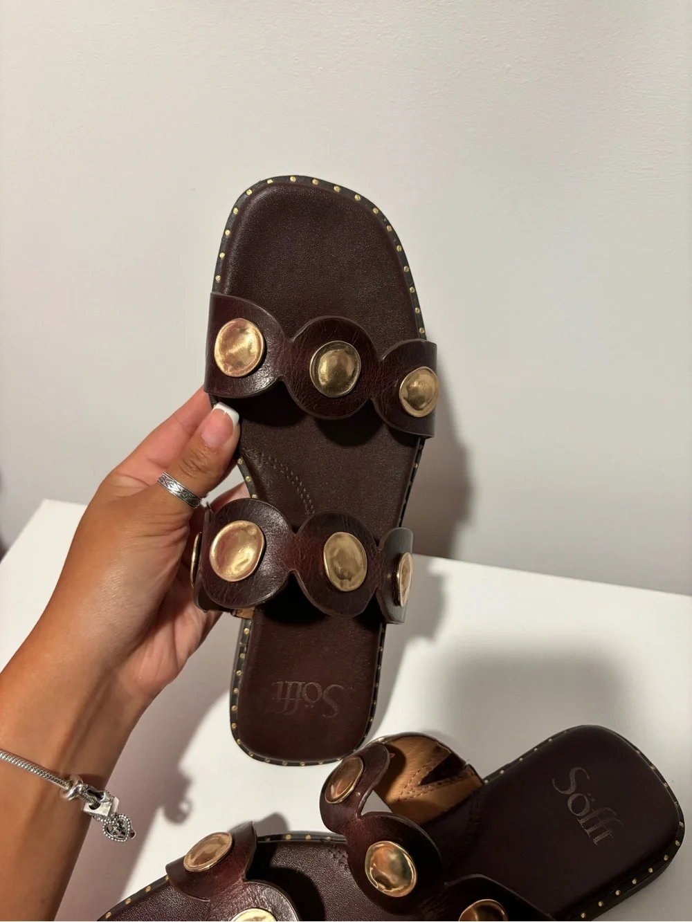 💕NEW Sofft Leather Studded Sandal💕 - Picture 6 of 7